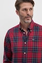 Barbour koszula bawełniana MSH4982 czerwony