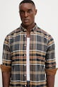 Barbour koszula bawełniana beżowy MSH5037