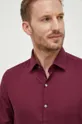 μπορντό Βαμβακερό πουκάμισο Calvin Klein