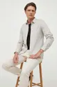 sivá Bavlnená košeľa Calvin Klein Pánsky