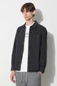 A.P.C. cămașă din denim negru COGEX.H02837