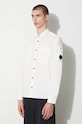 C.P. Company koszula GABARDINE BUTTONED SHIRT biały 15CMSH157A002824G