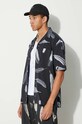 Marcelo Burlon koszula bawełniana Aop Wind Feather Hawaii czarny CMGG001F23JER0011001
