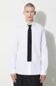 biały Neil Barrett koszula SLIM BOLT COLLAR DETAIL Męski