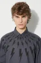 Βαμβακερό πουκάμισο Neil Barett LOOSE FAIR-ISLE THUNDERBOLT Ανδρικά