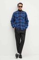Βαμβακερό πουκάμισο Universal Works L/S Utility Shirt 29177 μπλε AW23
