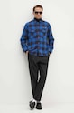 Universal Works koszula bawełniana L/S UTILITY SHIRT 29177 niebieski AW23