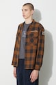 Universal Works cămașă din bumbac L/S UTILITY SHIRT maro 29177
