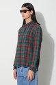 Corridor cotton shirt Ruby Waffle Madras LS green LS0127