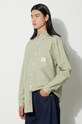 Drôle de Monsieur cotton shirt La Chemise Rayée green C.SH144.CO082.KK