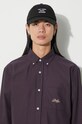 Drôle de Monsieur cotton shirt La Chemise Carreaux C.SH122.CO069.BN brown