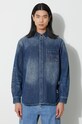 Evisu camicia di jeans Seagull Appolique blu 2EAHTM3SL8012RXCT