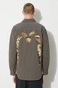 Abbigliamento Evisu camicia in cotone Camuflage Brushstoke Daicock Print 2EAHTM3SL8014RXCT verde