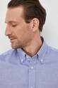 Βαμβακερό πουκάμισο United Colors of Benetton 5TUGUQ03S.901 μωβ