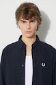 Bavlnená košeľa Fred Perry M5516.608 tmavomodrá
