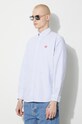 Human Made cotton shirt Stripe B.D blue HM26SH002