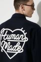 Human Made camasa de lana Wool Cpo HM26SH008 bleumarin