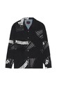 Хлопковая рубашка PLEASURES Fans Long Sleeve Button Down P23W003.BLACK чёрный AW23