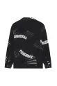 Одежда Хлопковая рубашка PLEASURES Fans Long Sleeve Button Down P23W003.BLACK чёрный