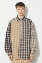 Needles cotton shirt B.D. EDW Shirt beige NS228