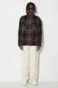 AAPE camicia in cotone Long Sleeve Shirt Flannel marrone