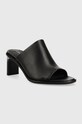 Kožne natikače Calvin Klein CURVED STILETTO MULE HW0HW01628 crna AW23
