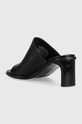Scarpe Calvin Klein infradito in pelle CURVED STILETTO MULE HW0HW01628 nero