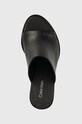 Calvin Klein infradito in pelle CURVED STILETTO MULE nero HW0HW01628