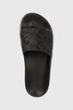 Шльопанці Tommy Jeans TJW WOVEN POOL SLIDE чорний EN0EN02223