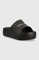 Natikače Tommy Jeans TJW CHUNKY FLATFORM EN0EN02438 crna AW23