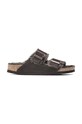 Birkenstock klapki zamszowe Arizona płaski brązowy 1020528