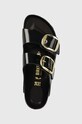 Шкіряні шльопанці Birkenstock Arizona Big Buckle чорний 1021476.Arizona