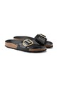 Шкіряні шльопанці Birkenstock Madrid чорний 1022541