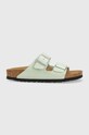 Pantofle Birkenstock Arizona imitace semiše zelená 1024092