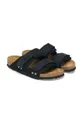 Birkenstock ciabatte slide in camoscio Uji nero 1024810