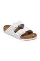 Δερμάτινες παντόφλες Birkenstock Arizona λευκό