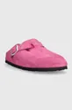Birkenstock pantofole in camoscio Boston rosa