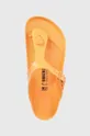 orange Birkenstock flip flops Gizeh