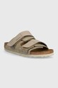 Замшевые шлепанцы Birkenstock Uji 1025695 бежевый AW23