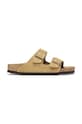 Birkenstock ciabatte slide in camoscio Arizona pelle scamosciata beige 1026174