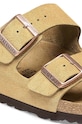Scarpe Birkenstock ciabatte slide in camoscio Arizona 1026174 beige