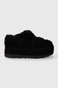 UGG papuci din piele intoarsa Tazzlita negru 1146390.BLK
