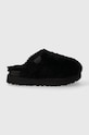 Μάλλινες παντόφλες UGG Fuzz Sugar Slide μαύρο 1135132.BLK