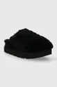 Vlnené papuče UGG Fuzz Sugar Slide čierna