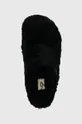 čierna Vlnené papuče UGG Fuzz Sugar Slide