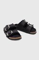 Birkenstock klapki skórzane 1020138 czarny AW23