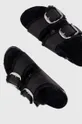 černá Kožené pantofle Birkenstock