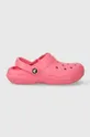 Παντόφλες Crocs Classic Lined Clog ροζ