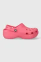 ροζ Παντόφλες Crocs Classic Platform Clog Γυναικεία