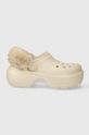 Pantofle Crocs Stomp Lined Clog textilní béžová 208546.160